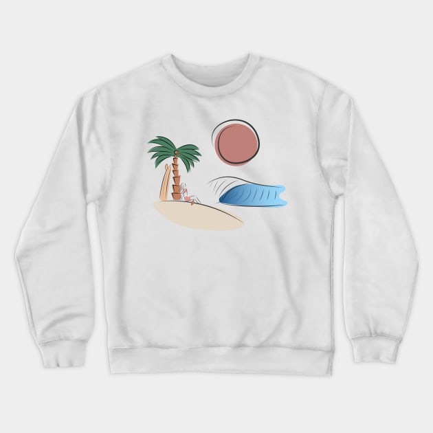 Summer Surf days Crewneck Sweatshirt by JDP Designs